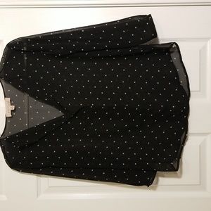 Philosophy Black Sheer Top with Stars Size XS